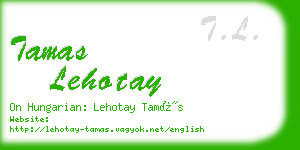 tamas lehotay business card